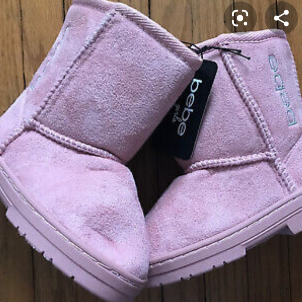 Pink Bebe Suede Boots